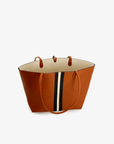 DEPARTURE TOTE STRIPE CAMEL/CREAM - REMI/REID