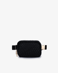 EVERLEIGH WOVEN BELT BAG BLACK - REMI/REID