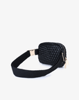 EVERLEIGH WOVEN BELT BAG BLACK - REMI/REID
