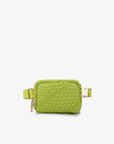 EVERLEIGH WOVEN BELT BAG CHARTREUSE - REMI/REID