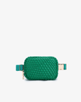 EVERLEIGH WOVEN BELT BAG GREEN - REMI/REID