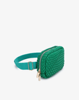EVERLEIGH WOVEN BELT BAG GREEN - REMI/REID