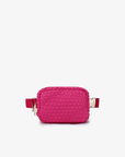 EVERLEIGH WOVEN BELT BAG HOT PINK - REMI/REID