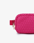 EVERLEIGH WOVEN BELT BAG HOT PINK - REMI/REID