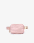EVERLEIGH WOVEN BELT BAG PINK - REMI/REID