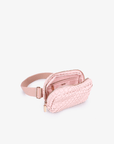 EVERLEIGH WOVEN BELT BAG PINK - REMI/REID