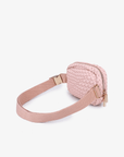 EVERLEIGH WOVEN BELT BAG PINK - REMI/REID