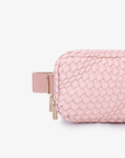 EVERLEIGH WOVEN BELT BAG PINK - REMI/REID
