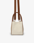 HOLLACE MINI TOTE CANVAS CONTRAST PIPING BROWN - REMI/REID