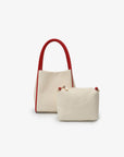 HOLLACE MINI TOTE CANVAS CONTRAST PIPING RED - REMI/REID