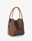 HOLLACE MINI TOTE CONTRAST PIPING ESPRESSO/BROWN - REMI/REID