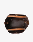 HOLLACE MINI TOTE CONTRAST PIPING ESPRESSO/BROWN - REMI/REID