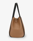 HOLLACE MINI TOTE CONTRAST PIPING TAN/BLACK - REMI/REID