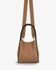 HOLLACE MINI TOTE CONTRAST PIPING TAN/BLACK - REMI/REID