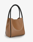 HOLLACE MINI TOTE CONTRAST PIPING TAN/BLACK - REMI/REID