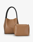 HOLLACE MINI TOTE CONTRAST PIPING TAN/BLACK - REMI/REID