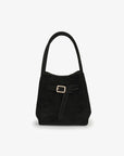 HOLLACE MINI TOTE FAUX SUEDE BUCKLE BLACK - REMI/REID