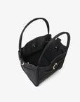 HOLLACE MINI TOTE FAUX SUEDE BUCKLE BLACK - REMI/REID