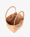 HOLLACE MINI TOTE FAUX SUEDE BUCKLE CAMEL - REMI/REID