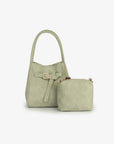 HOLLACE MINI TOTE FAUX SUEDE BUCKLE CELADON - REMI/REID