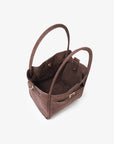 HOLLACE MINI TOTE FAUX SUEDE BUCKLE CHOCOLATE - REMI/REID