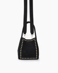 HOLLACE MINI TOTE STUDDED FAUX SUEDE BLACK - REMI/REID