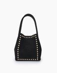 HOLLACE MINI TOTE STUDDED FAUX SUEDE BLACK - REMI/REID