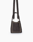 HOLLACE MINI TOTE STUDDED FAUX SUEDE CHARCOAL - REMI/REID