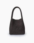HOLLACE MINI TOTE STUDDED FAUX SUEDE CHARCOAL - REMI/REID
