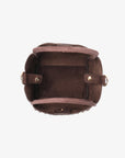 HOLLACE MINI TOTE STUDDED FAUX SUEDE CHOCOLATE - REMI/REID