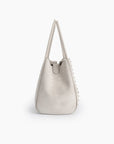 HOLLACE MINI TOTE STUDDED FAUX SUEDE CREAM - REMI/REID