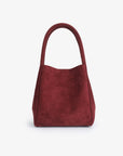 HOLLACE MINI TOTE STUDDED FAUX SUEDE WINE - REMI/REID