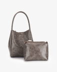 HOLLACE MINI TOTE WAXED GREY - REMI/REID