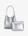 HOLLACE MINI TOTE WAXED SILVER - REMI/REID