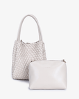 HOLLACE MINI TOTE WOVEN CREAM - REMI/REID