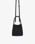 HOLLACE MINI TOTE WOVEN FAUX SUEDE BLACK - REMI/REID