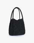 HOLLACE MINI TOTE WOVEN FAUX SUEDE BLACK - REMI/REID