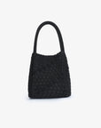 HOLLACE MINI TOTE WOVEN FAUX SUEDE BLACK - REMI/REID