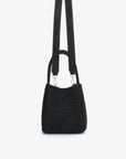 HOLLACE MINI TOTE WOVEN FAUX SUEDE BLACK - REMI/REID