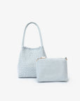 HOLLACE MINI TOTE WOVEN FAUX SUEDE BLUE - REMI/REID