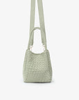 HOLLACE MINI TOTE WOVEN FAUX SUEDE CELADON - REMI/REID
