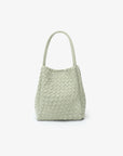 HOLLACE MINI TOTE WOVEN FAUX SUEDE CELADON - REMI/REID