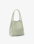 HOLLACE MINI TOTE WOVEN FAUX SUEDE CELADON - REMI/REID