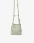HOLLACE MINI TOTE WOVEN FAUX SUEDE CELADON - REMI/REID