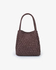 HOLLACE MINI TOTE WOVEN FAUX SUEDE CHOCOLATE - REMI/REID