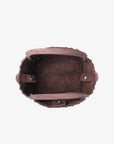 HOLLACE MINI TOTE WOVEN FAUX SUEDE CHOCOLATE - REMI/REID