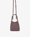 HOLLACE MINI TOTE WOVEN FAUX SUEDE CHOCOLATE - REMI/REID