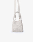 HOLLACE MINI TOTE WOVEN FAUX SUEDE CREAM - REMI/REID