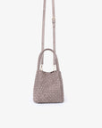HOLLACE MINI TOTE WOVEN FAUX SUEDE DARK TAUPE - REMI/REID