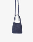 HOLLACE MINI TOTE WOVEN FAUX SUEDE NAVY - REMI/REID